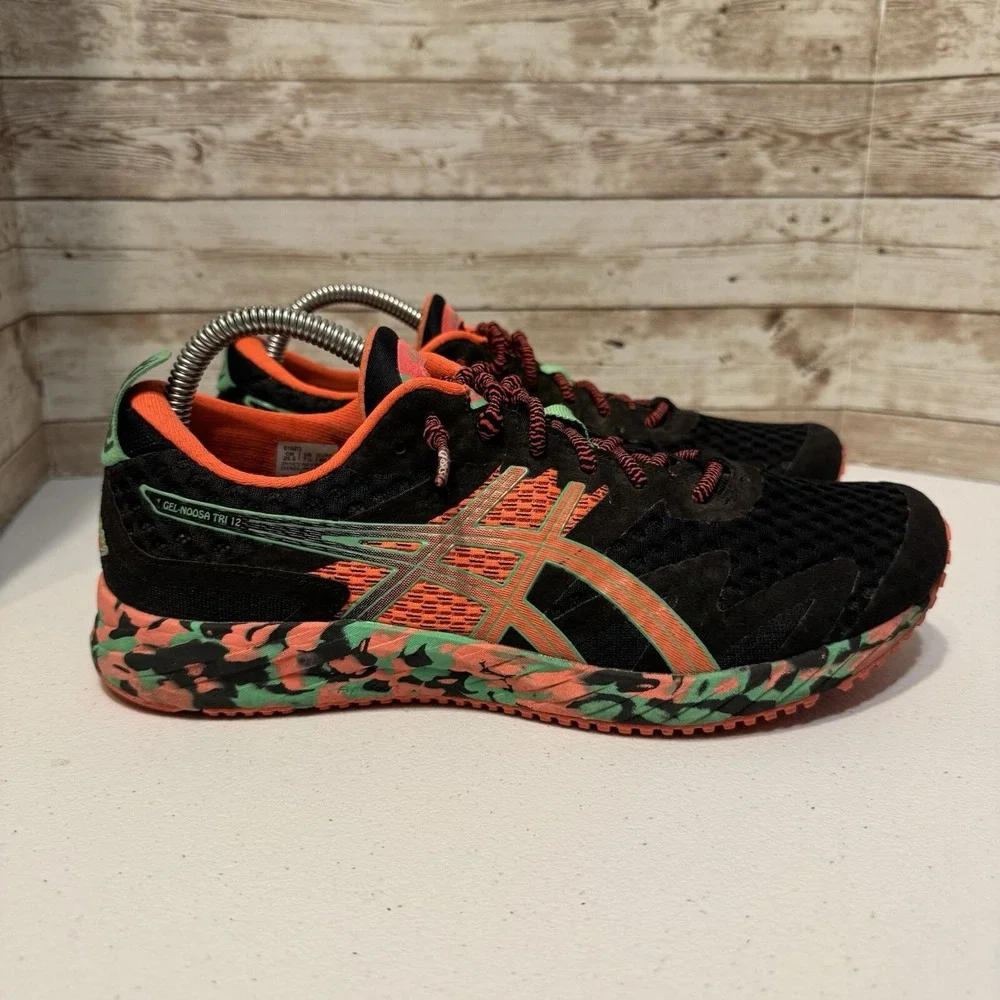 ASICS Gel Noosa Tri 12 Camo‎ -Black Coral Men's Size 7.5- Style 1011A673